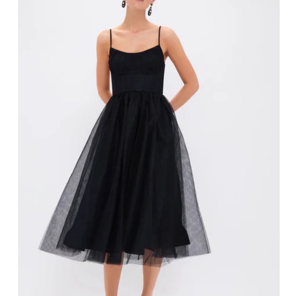 Zimmermann Dresses & Skirts - ZIMMERMANN Black Tulle Corset Midi Dress NEW